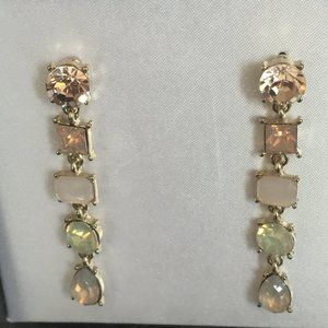 Multi-coloured Opaque Crystal Earrings